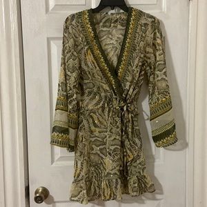 Gorgeous multi green and gold colored coverup